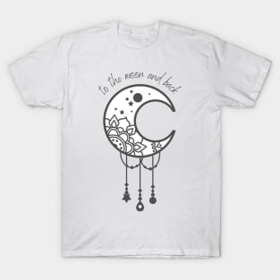 To the Moon and Back Cute Boho Moon T-Shirt